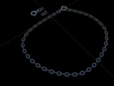 Basic jewelry chain part set with a blender native rig 3D model