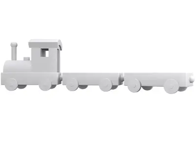 Wood Train Toy 3D print model