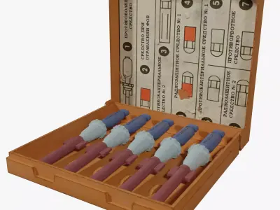 AI-2 first aid kit Low-poly 3D model