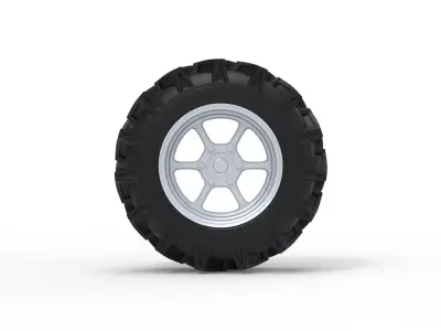 Wheel of Mud truck Scale 1 to 25 3D print model