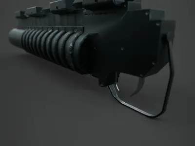 M203 Barrel Grenade Launcher Low-poly 3D model