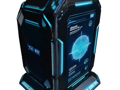 Futuristic Holographic Communicator 3D Model 3D model