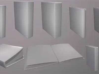 Old Books Low-poly 3D model