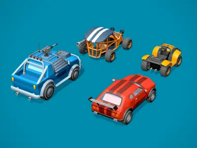 Stylized Toon Vehicles 3D Model Pack