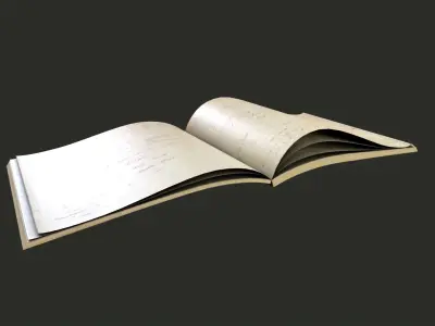 Antique Manuscript Low-poly 3D model