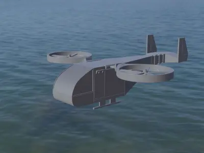 Aircraft 3D model- Rigged 3D model