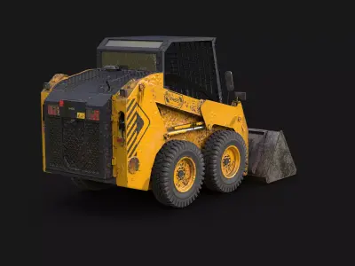 Modern Skid Steer Loader Dirt 3D model