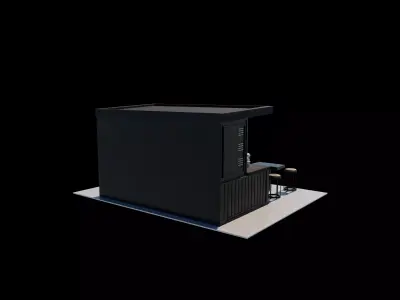 Container cafe 3D model