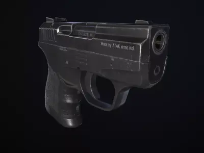 Stalker M906 Pistol - Low Poly Game Ready 3D Model Low-poly 3D model