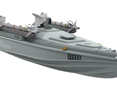 Pack set of High-Quality Hi-Poly Sea Drone 3D model