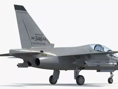 Aermacchi M-346FA Fighter Attack Jet Simplified 3D model