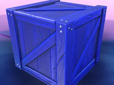 Fortnite-Box-Low-Polly crate in fortnite Low-poly 3D model