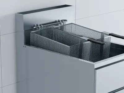 Industrial Stainless Steel Deep Fryer For Restaurants 3D model