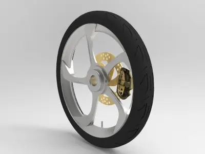Motorcycle tire 3D model 3D model