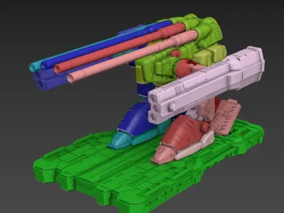 Macaroni 2 Monster 100mm Poseable Set 3D print model