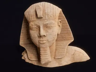 Pharaoh Head Low-poly 3D model