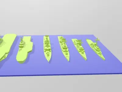 Cold War Italian Naval Ship Wargame Board Game 3D print model