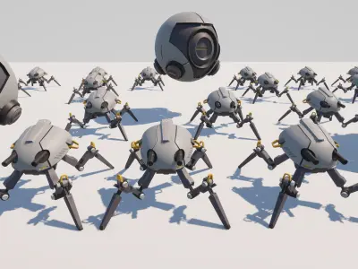 150 Ultimate Sci Fi Props Pack Game Ready for Unity and Unreal Low-poly 3D model