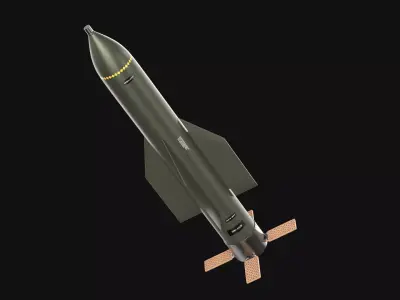 GBU-57AB MOP Bunker Buster Bomb PBR Low High Poly Game Ready 3D model