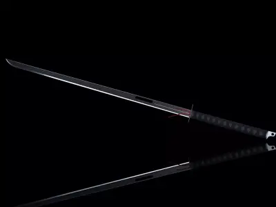 Katana Style Sword Low-poly 3D model