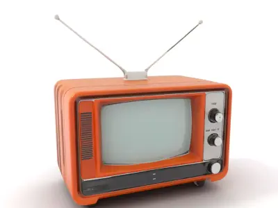 Vintage Wooden TV model pack Low-poly 3D model