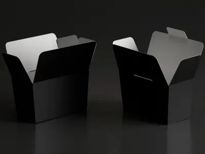 Bundle of Packaging Boxes Low-poly 3D model