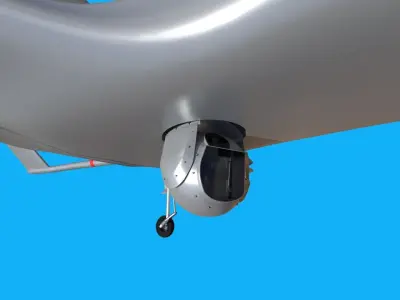 ASELSAN CATS Military Drone Surveillance Camera  Free low-poly 3D model
