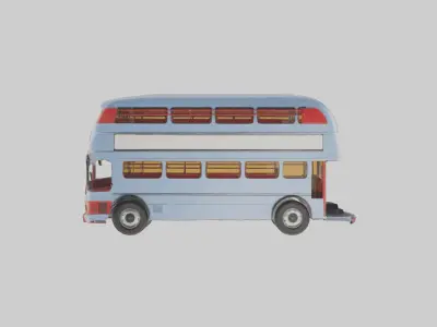 Double Decker Bus Mod 1 Low-poly 3D model by your3dworld