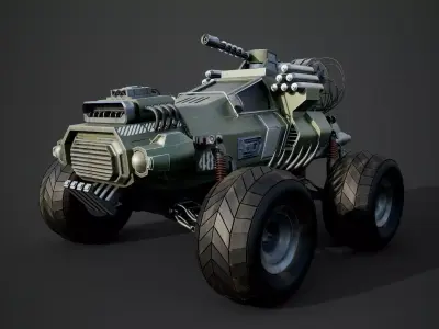 HMV-1 Raptor Detailed Military Vehicle Steampunk  3D model