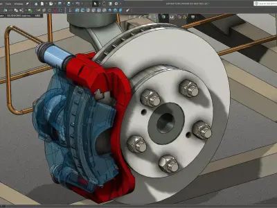 Floating Caliper Disc Brake 3D model