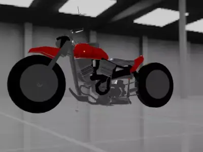 Bike 3d model with hdr image Low-poly 3D model