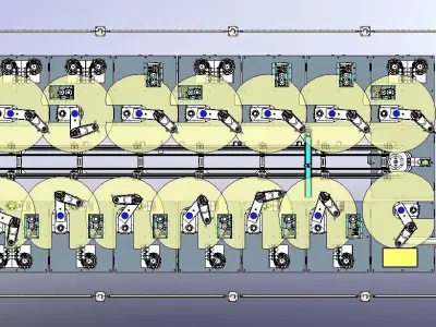 Relay automatic assembly line 3D model