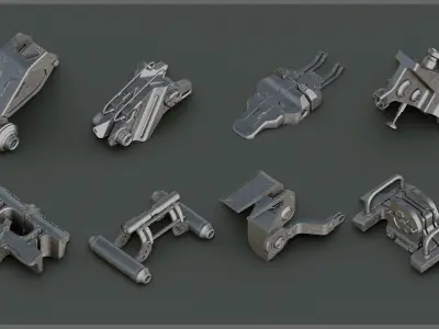 Sci-Fi Hard Surface KITBASH 35 DETAILS 3D model