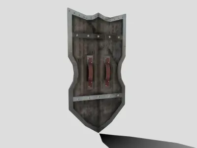 Medieval Shield Low-poly 3D model 7