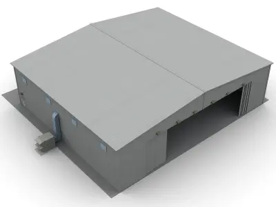 Hangar and Bunker Collection 3D model