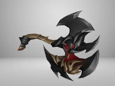 Futuristic Axe Low-poly 3D model shop