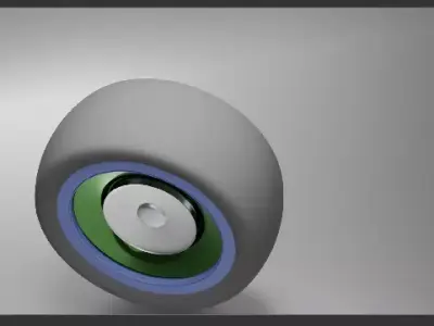 Wheel  Low-poly 3D model