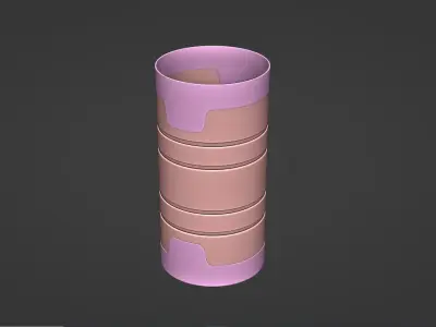 Mechanical - Cylinder Cover  Low-poly 3D model