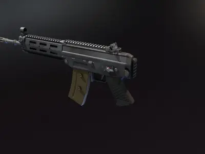 SIG SG 550 Low-poly 3D model