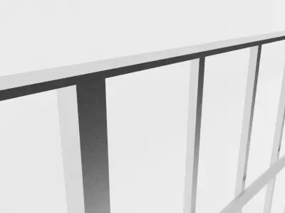 Simple Balcony Railing Low-poly 3D model