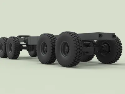 Chassis 8x8 for truck 3D model