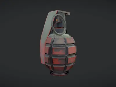 military hand grenade 3D model 2