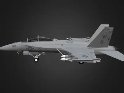 F18 Super Hornet Low-poly 3D model