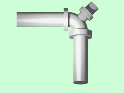 Steam Valve Elbow Free 3D model
