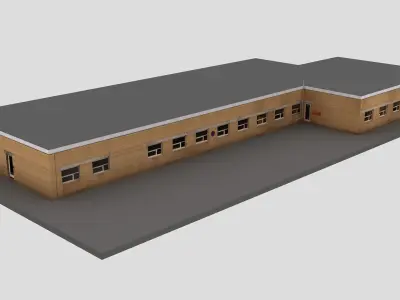 Realistic European City Block Building 35 3D model