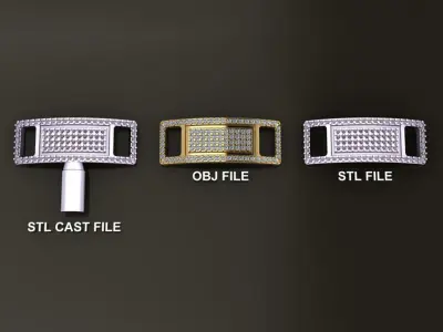 Lace Lock Clip Full Diamond Tag 3D print model