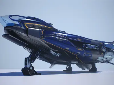 Stellar Phoenix Shuttle - Spaceship Low-poly 3D model