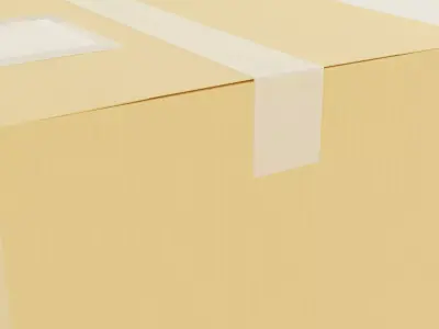 Cardboard Box Free low-poly 3D model get
