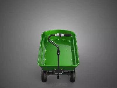 MOTORIZED POLY TUB DECK UTILITY CART WAGON TRAILER TROLLEY FARM 3D model