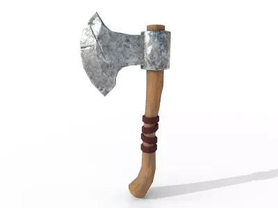 Wooden Axe Low-poly 3D model Low-poly 3D model